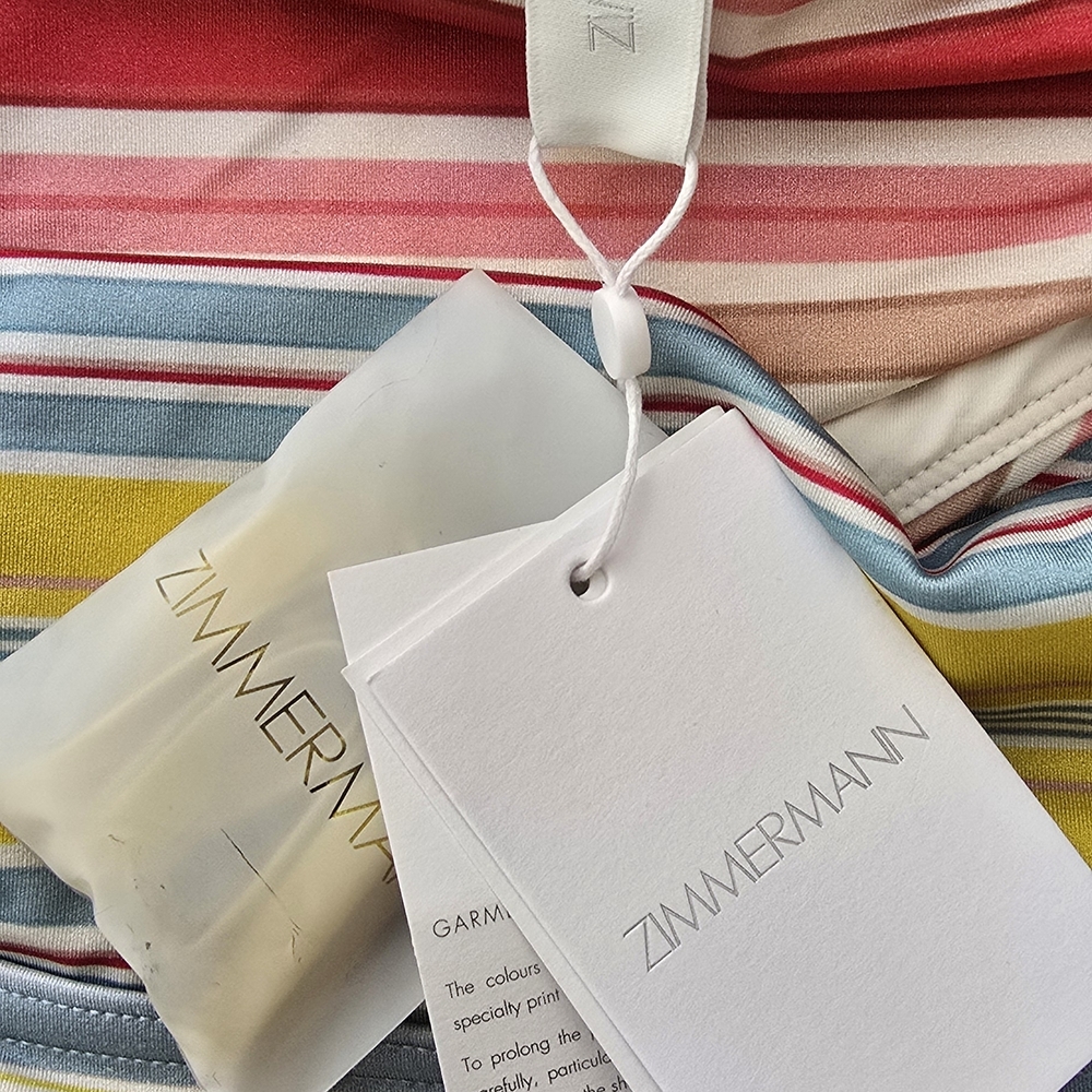 BNWT Zimmermann Striped Multicolor Swimsuit - Picture 3 of 7